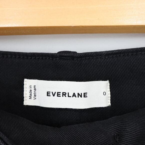 Everlane Women's Organic Straight Leg Pant Black Size 0 NWOT - Picture 3 of 7